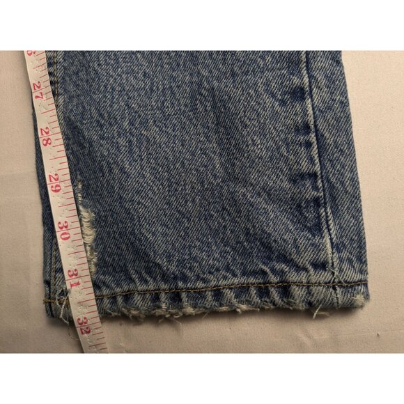 Current/Elliott Jeans Womens 23 The His Jean Light Wash Distressed Straight Leg - Picture 6 of 9